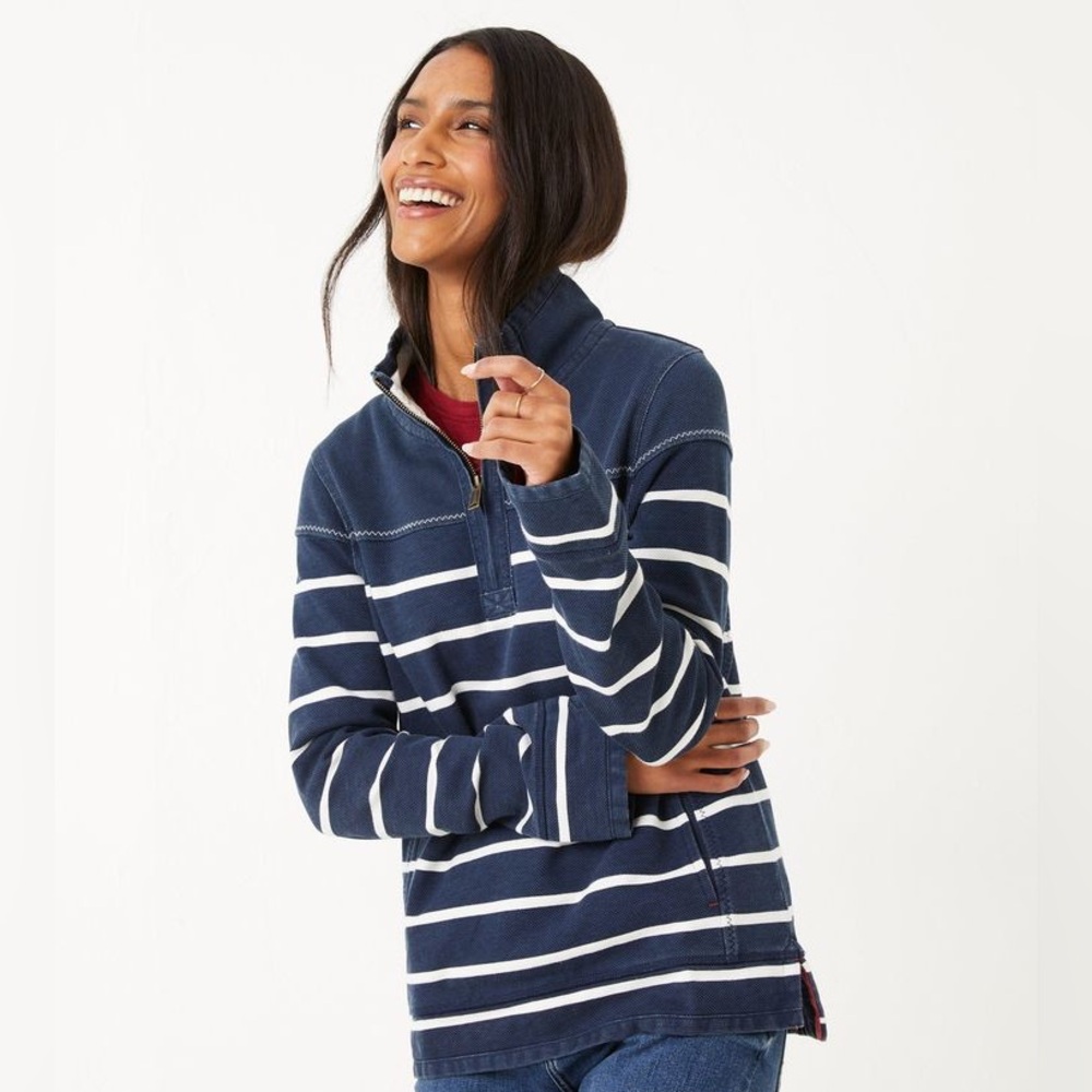 Blue and white airlie sweatshirt new with tags
